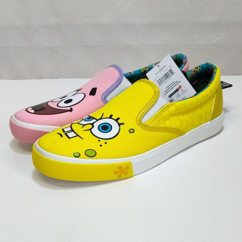 Groundup Spongebob Patrick Slip On Canvas Shoe WMNS US 11 EUR 43 Cartoon Design